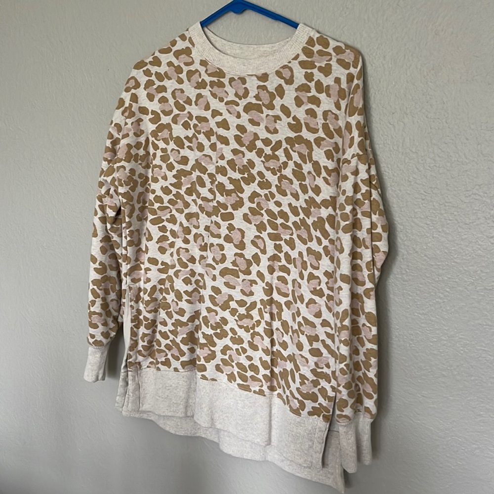 Aerie cheetah crewneck